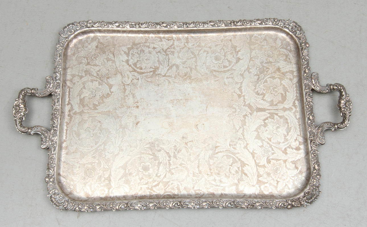 BRICKA, nysilver, 1900-tal.