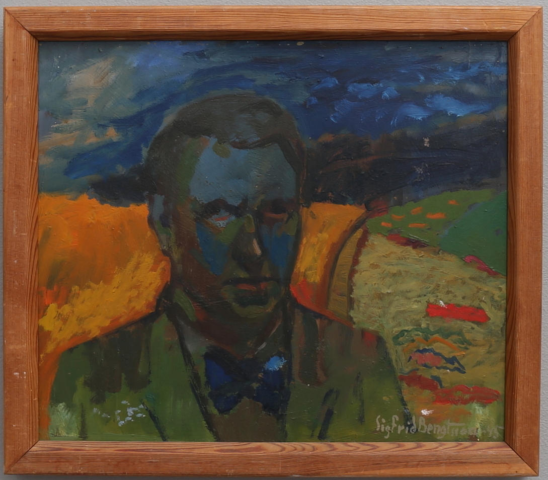 SIGFRID BENGTSSON. "SELF PORTRAIT IN LANDSCAPE".