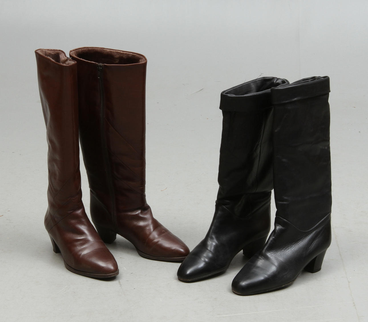 STÖVLAR, 2 par, Bally, 1900-talets andra hälft.