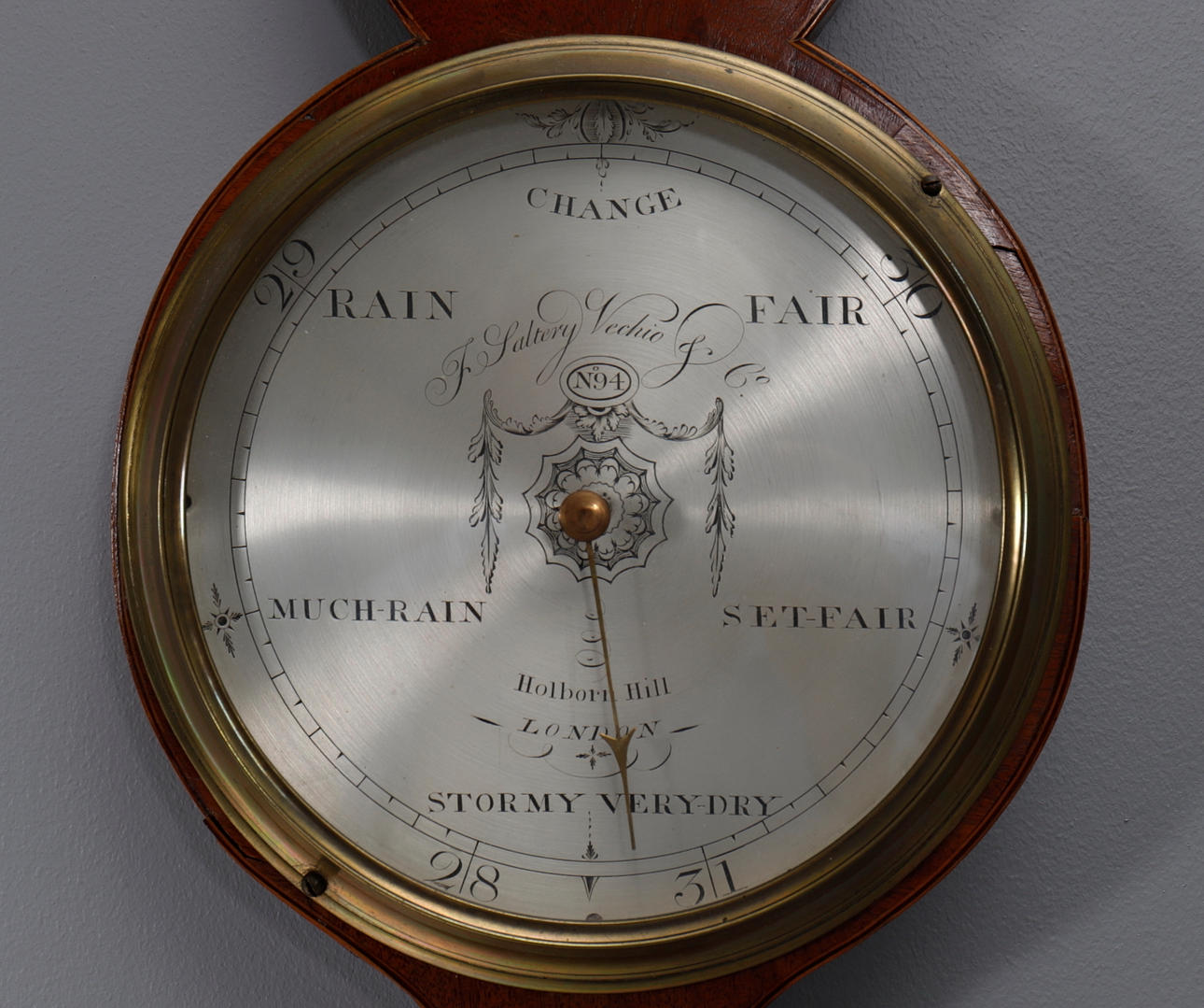 BAROMETER, George III, England, 1800-talets början.