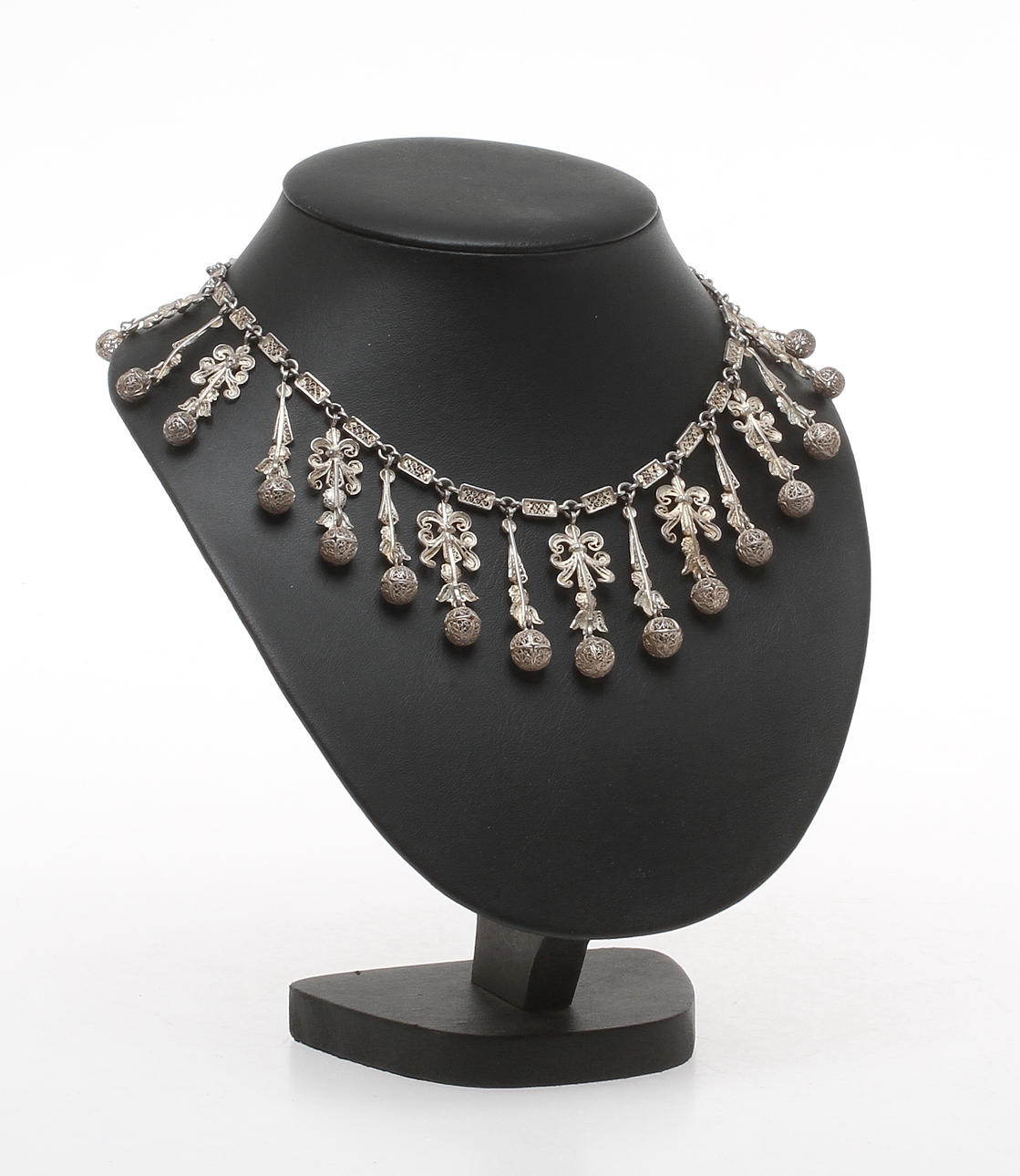 COLLIER, silver, filigranarbete.