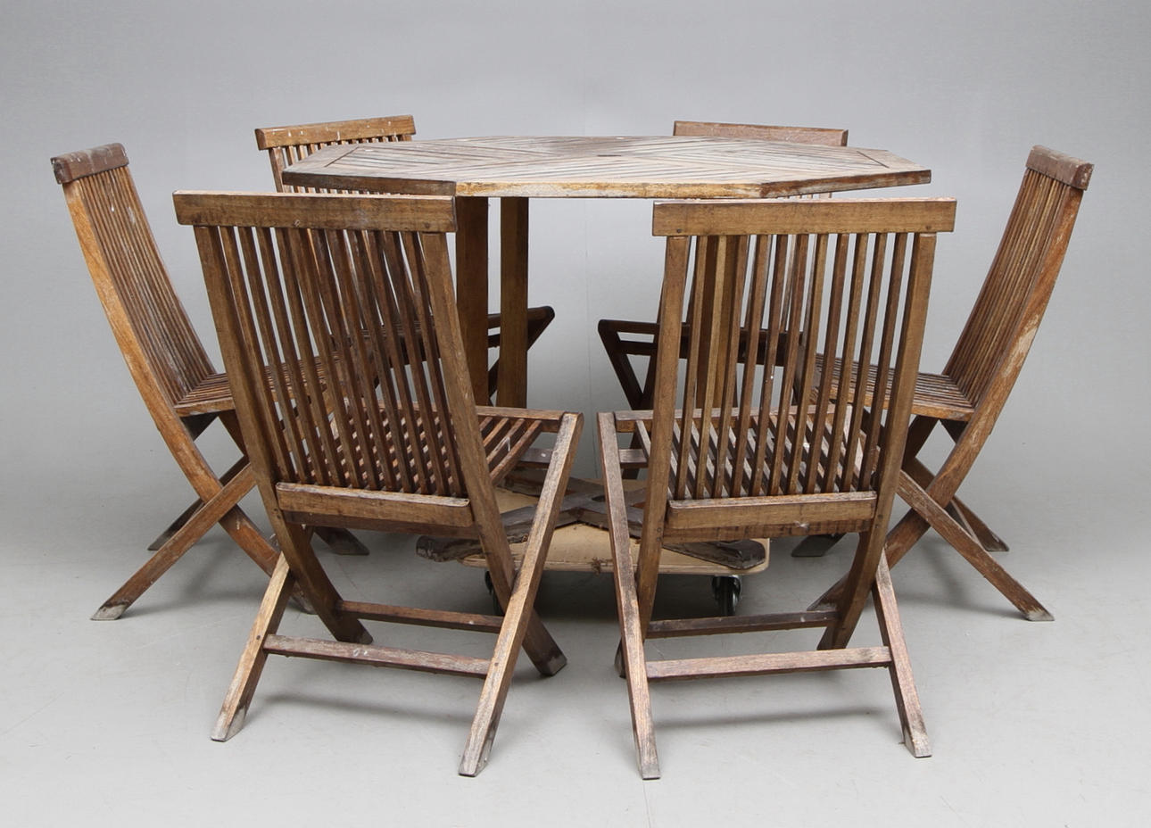 TRÄDGÅRDSMÖBEL, 7 delar, teak.