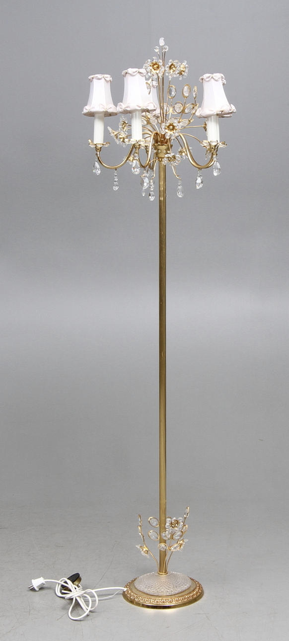 GOLVLAMPA med prismor, 1900-talets andra hälft.