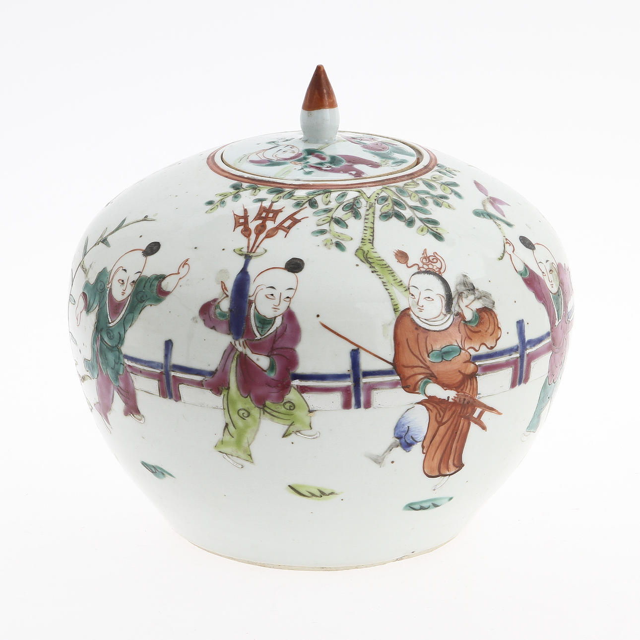 LOCKBOJAN, porslin, Kina, 1800-talets andra hälft.