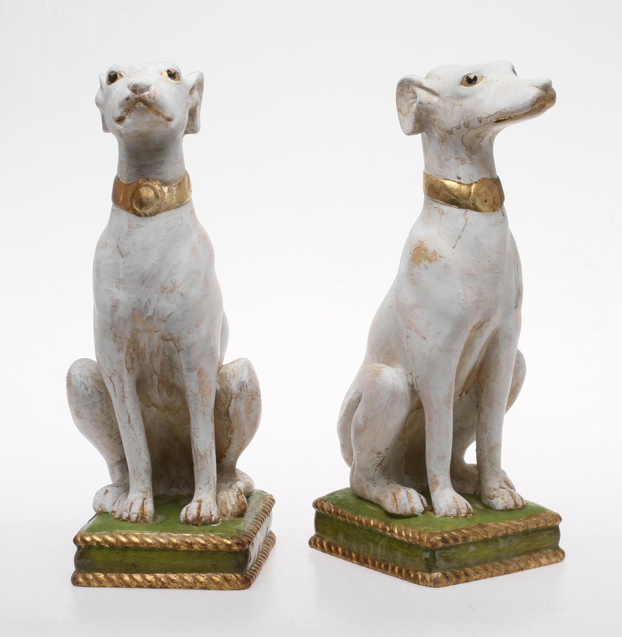 FIGURINER, 2 st, keramik, Hundar, 19/2000-tal.