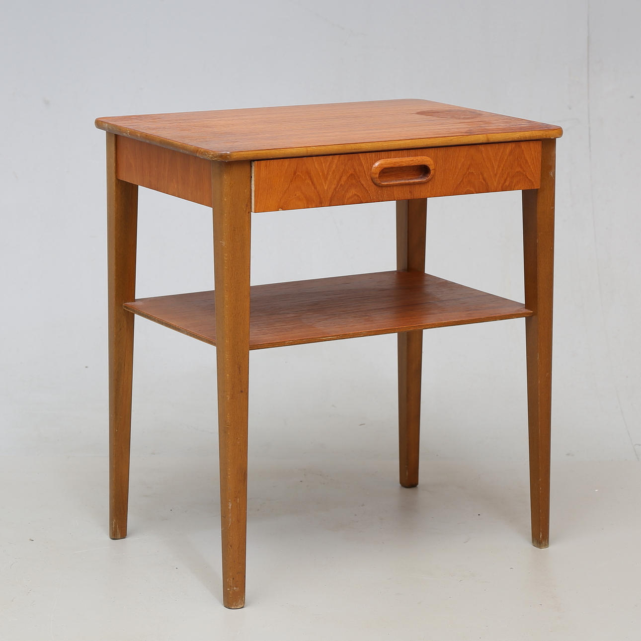 TABLE, teak, 1950s.