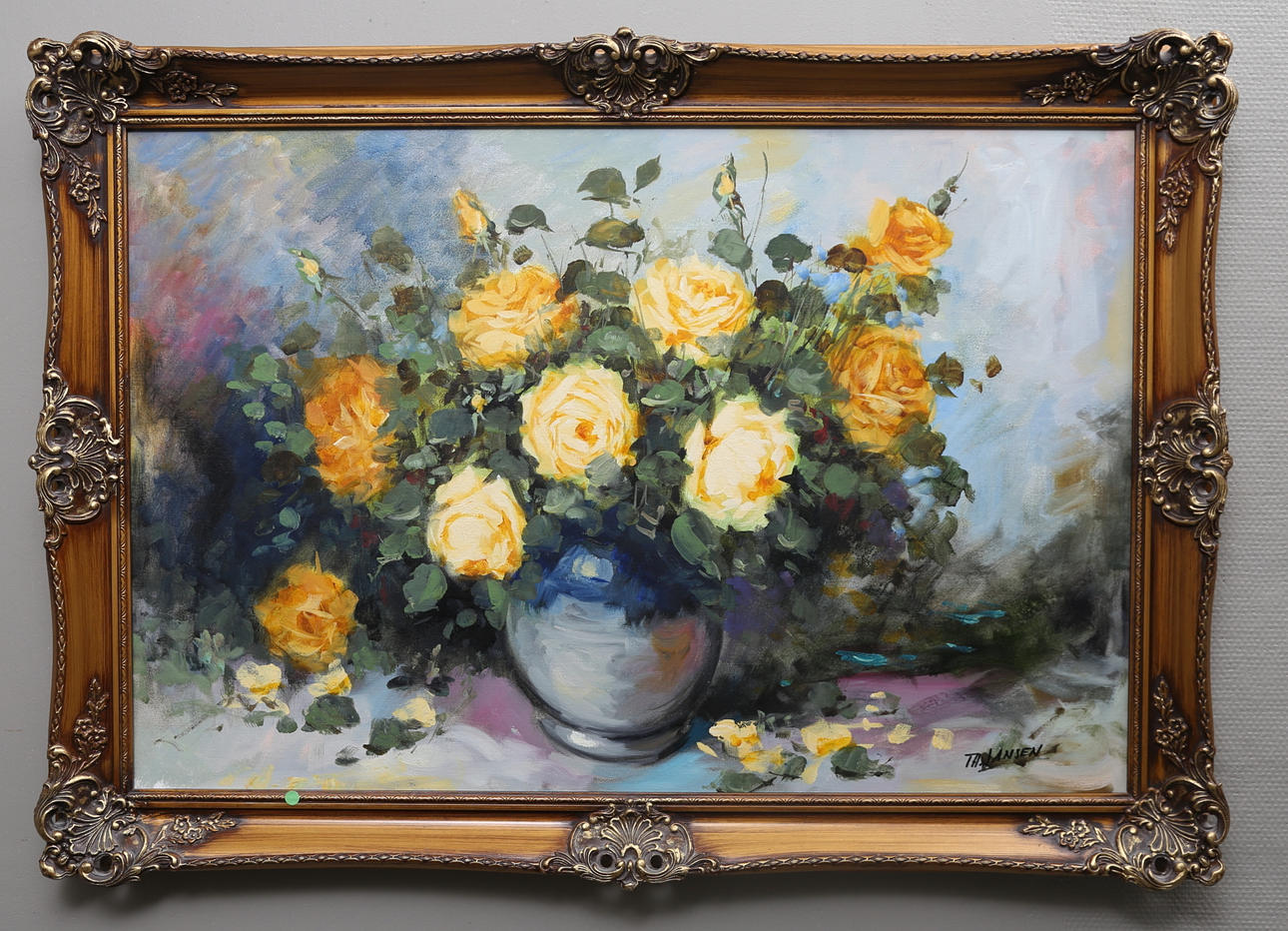 TH JANSEN. Oil on canvas, signed.