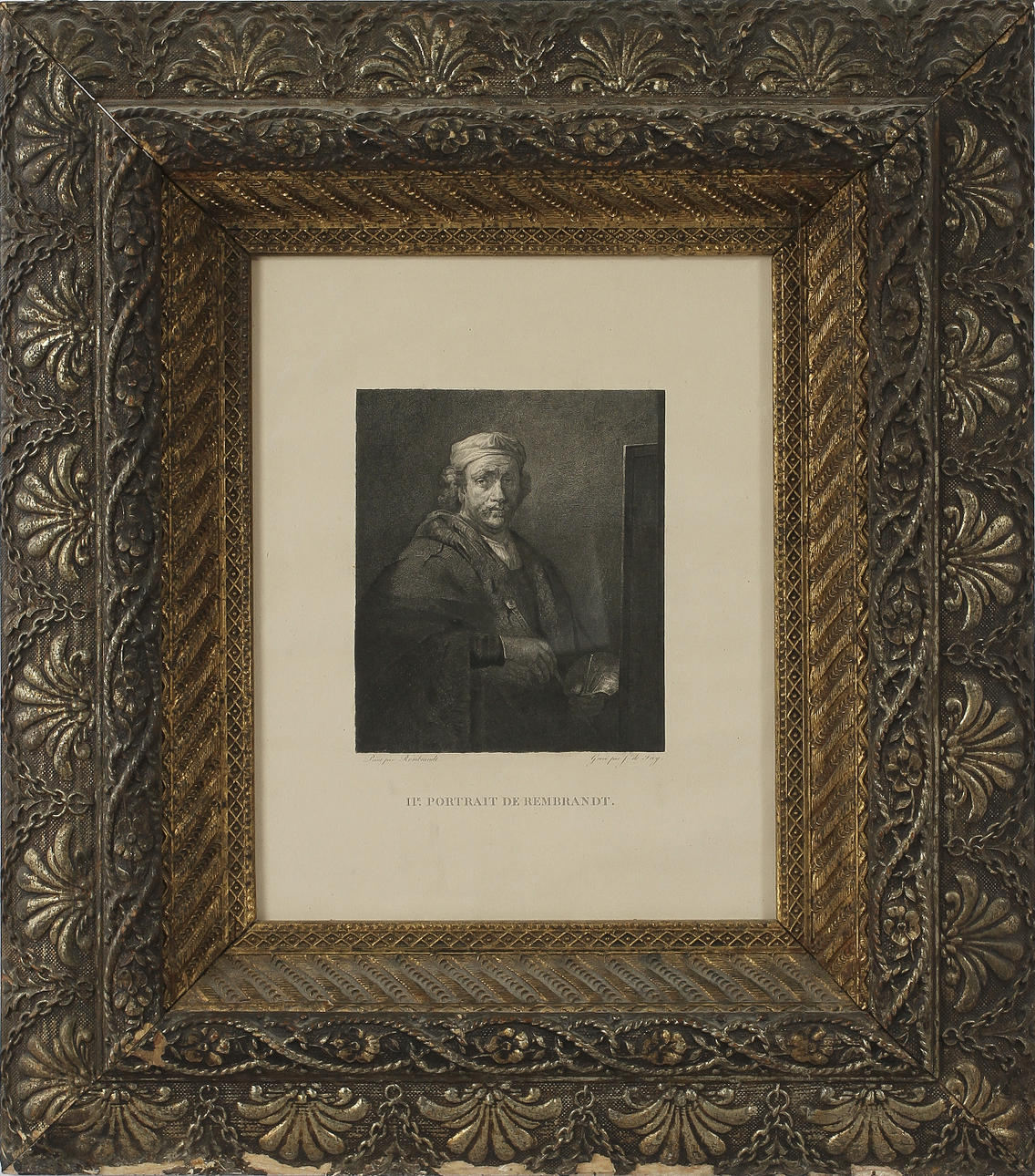 GRAFISKT BLAD, efter Rembrandt, 1800/1900-tal.