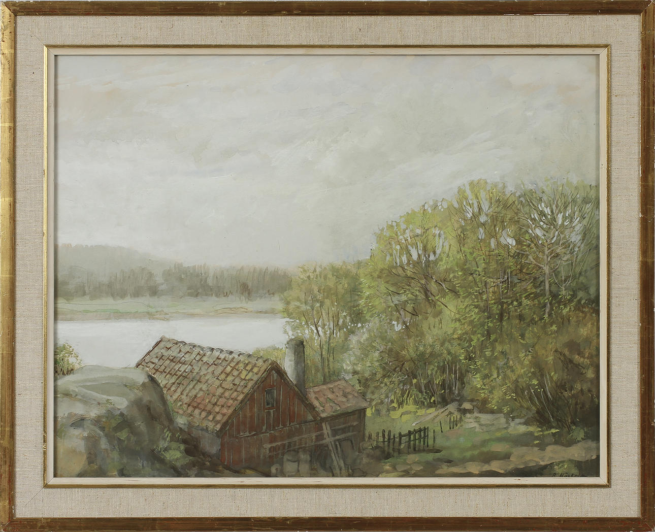 ROBERT HÖGFELDT, akvarell, sign.