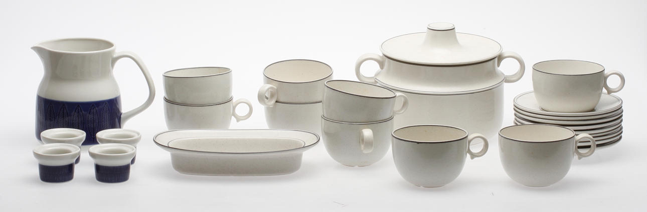 SERVISDELAR, 16 delar, Gustavsberg samt Rörstrand.