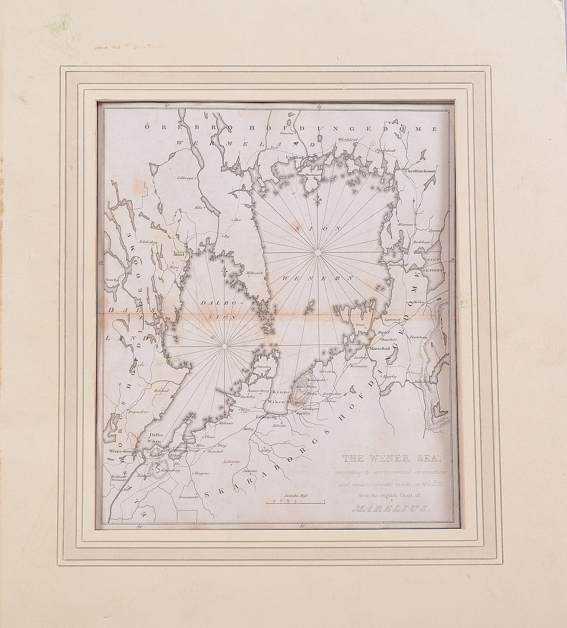 H MUTLOW EFTER NILS MARELIUS. Karta, kopparstick.