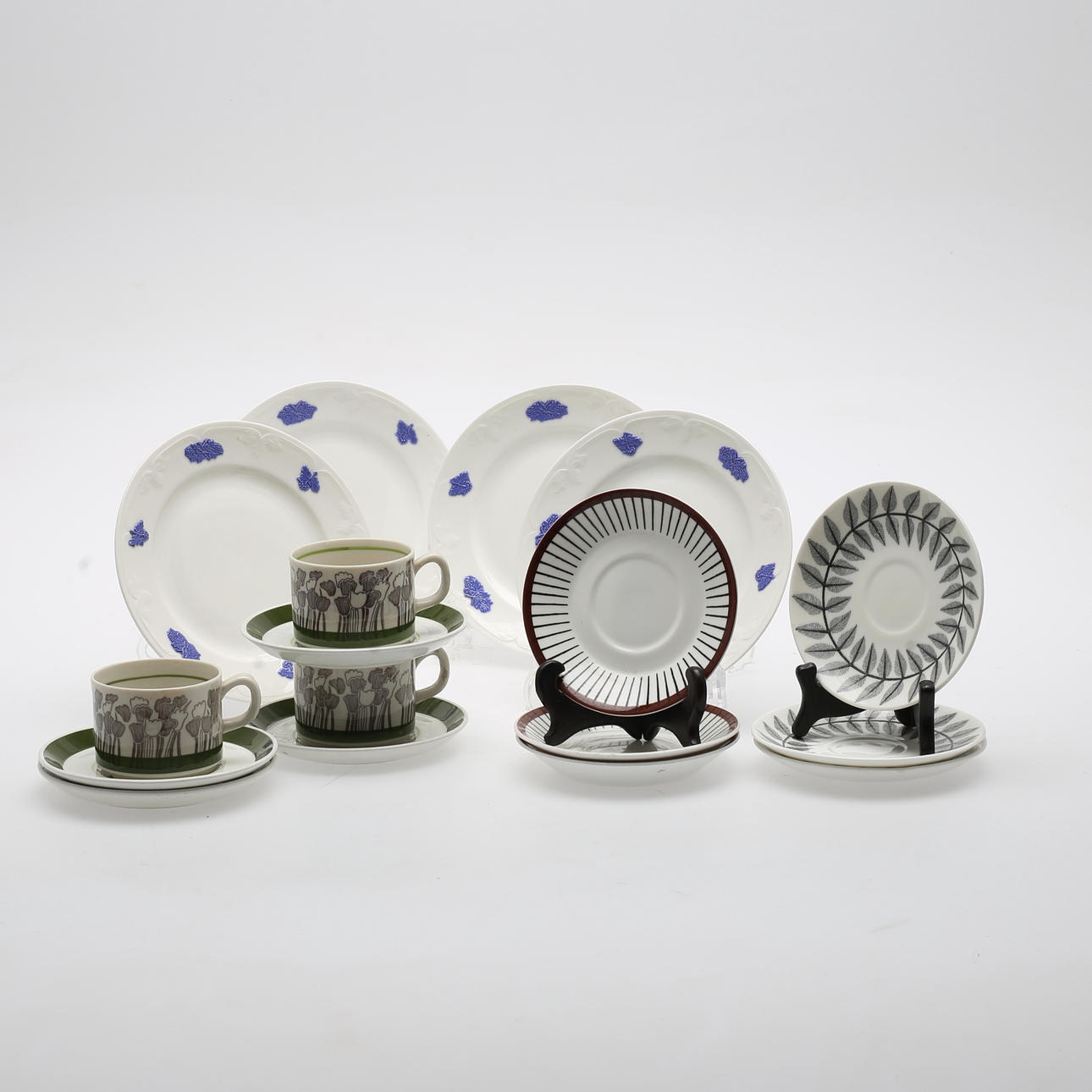 KAFFEKOPPAR, FAT, 17 st, Gustavsberg, Gefle.