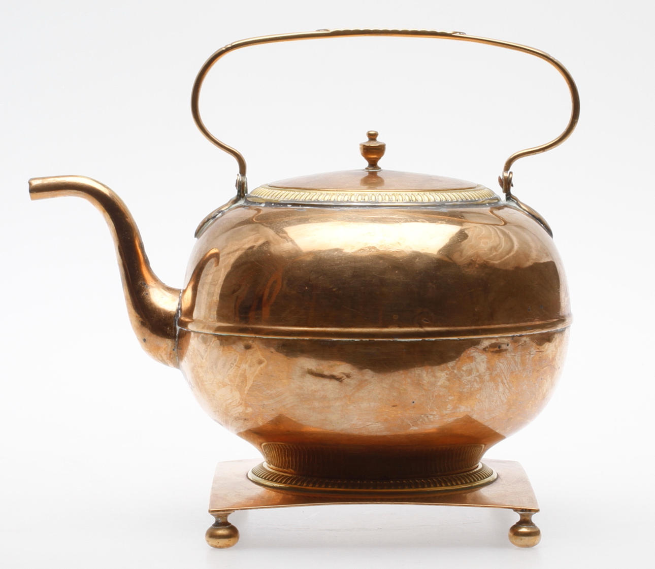 TEKANNA, mässing, Skultuna, 1800-talets mitt.