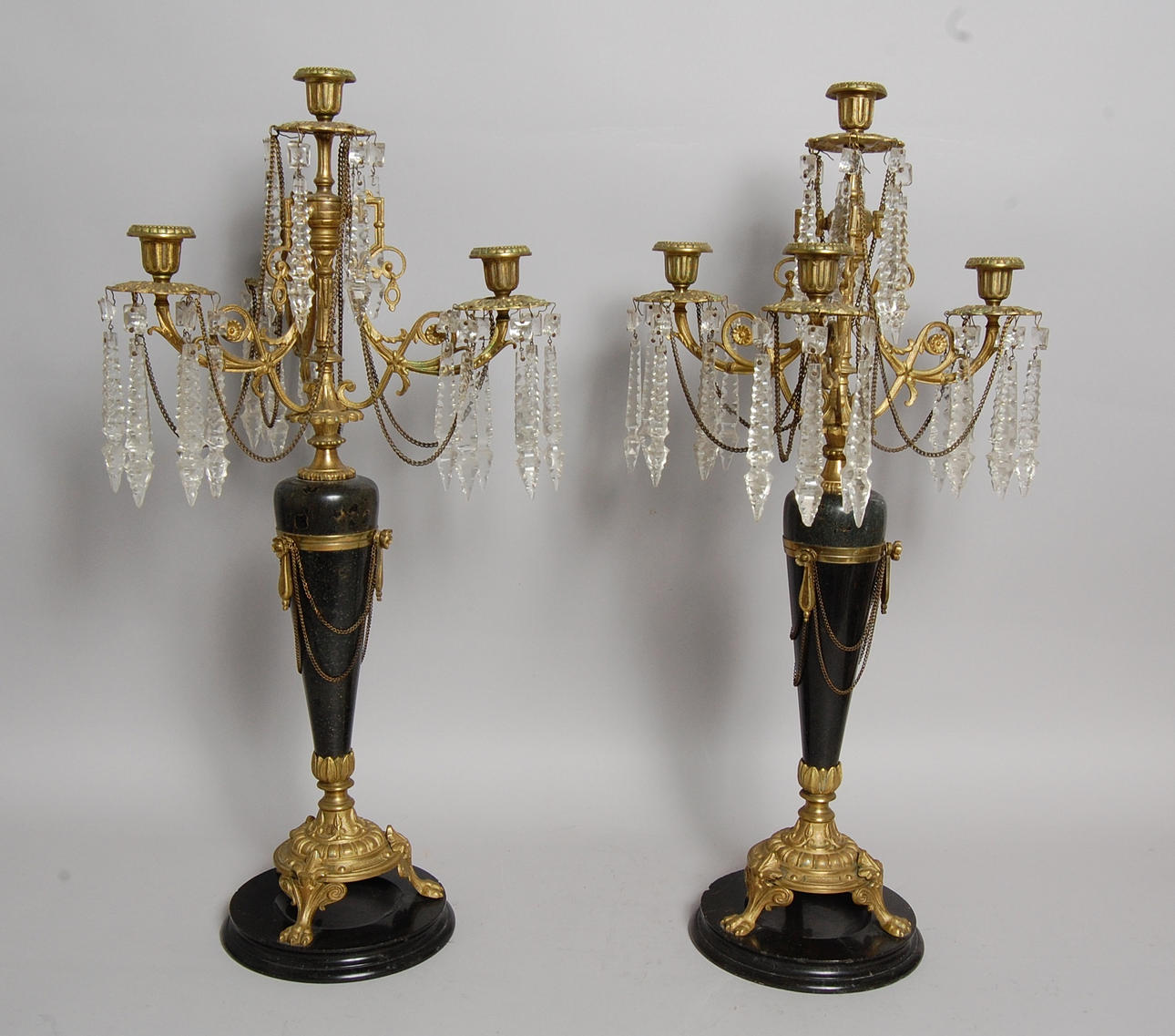 KANDELABRAR, 1 par, Oscarianska, 18-1900-tal.