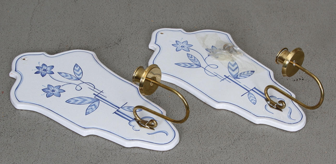 LAMPETTER, ett par, keramik, 1940-tal.