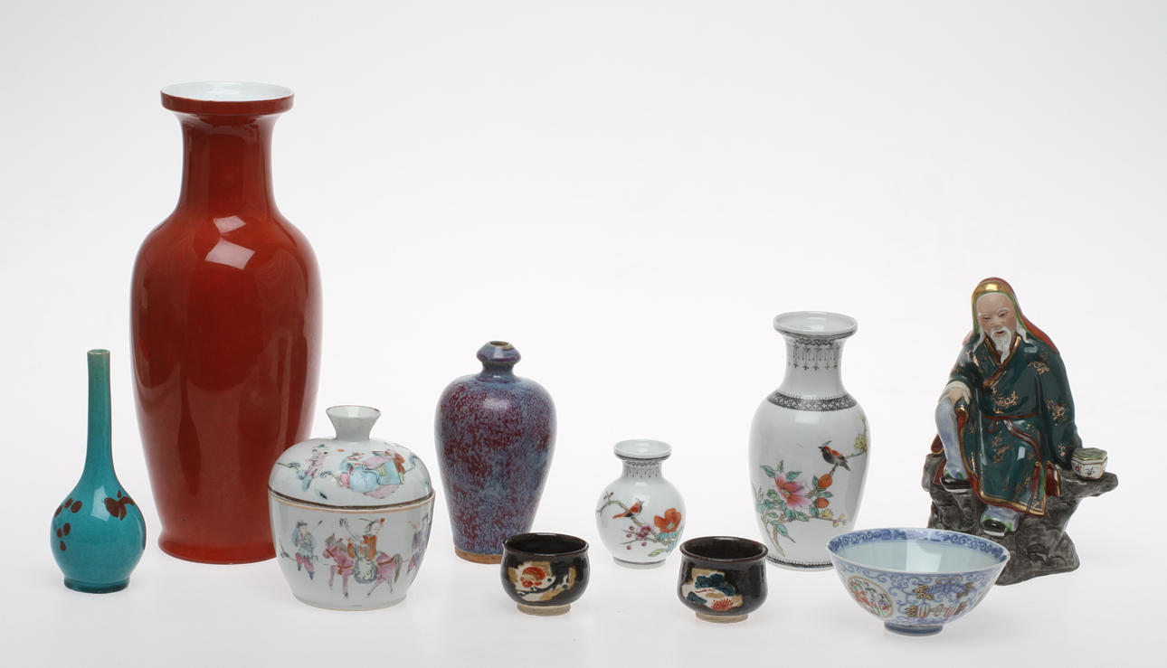 PARTI KERAMIK, 10 delar, orientaliskt, 1900-tal.