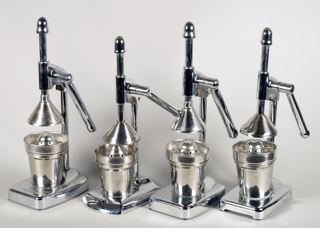 CITRUSPRESSAR, 4 stycken, krom.