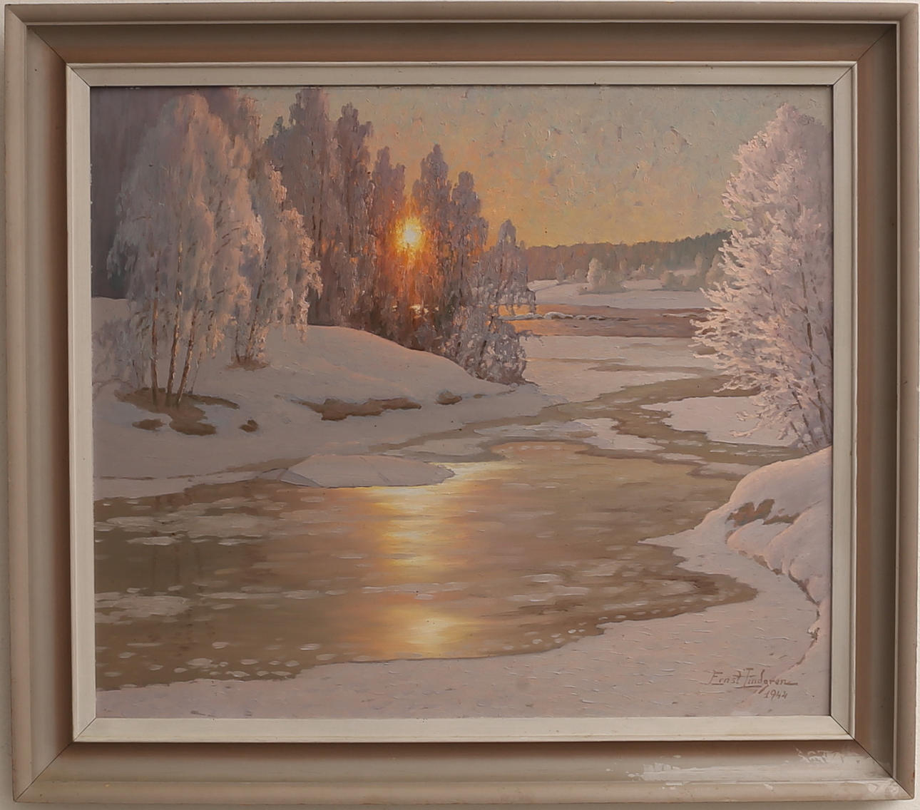ERNST LINDGREN. Oil on canvas, signed 1944.