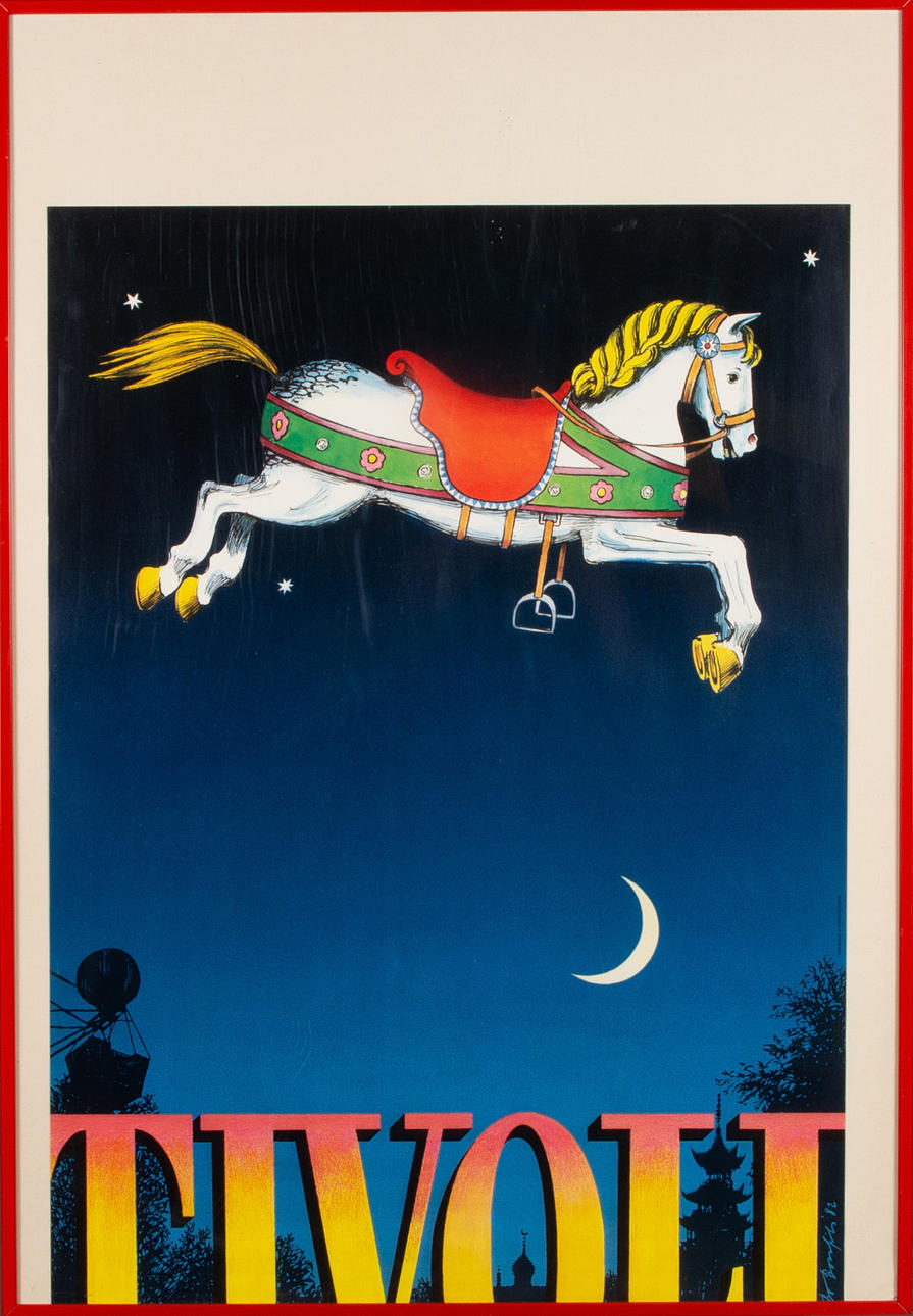 TIVOLI POSTER, Copenhague, Caballo de carrusel.