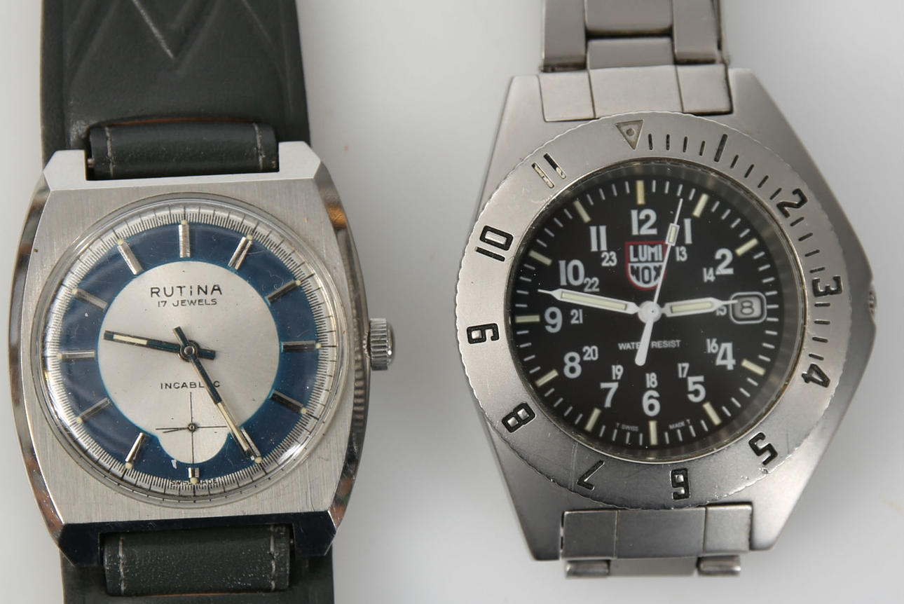 ARMBANDSUR, herr, 2 stycken, Rutina och Luminox.