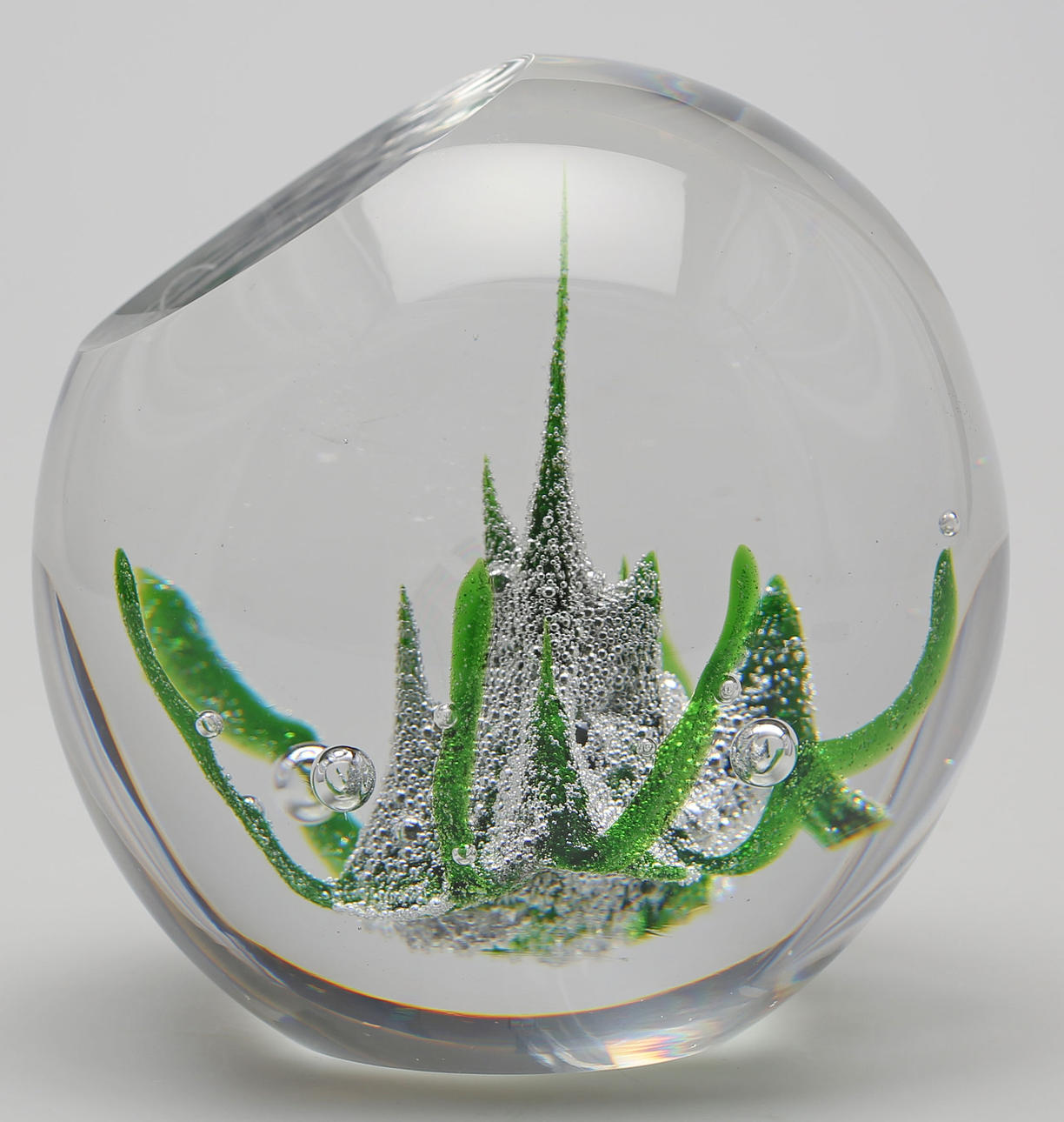 BREVPRESS, glas, Mykene sjögräs, Vicke Lindstrand, Kosta.