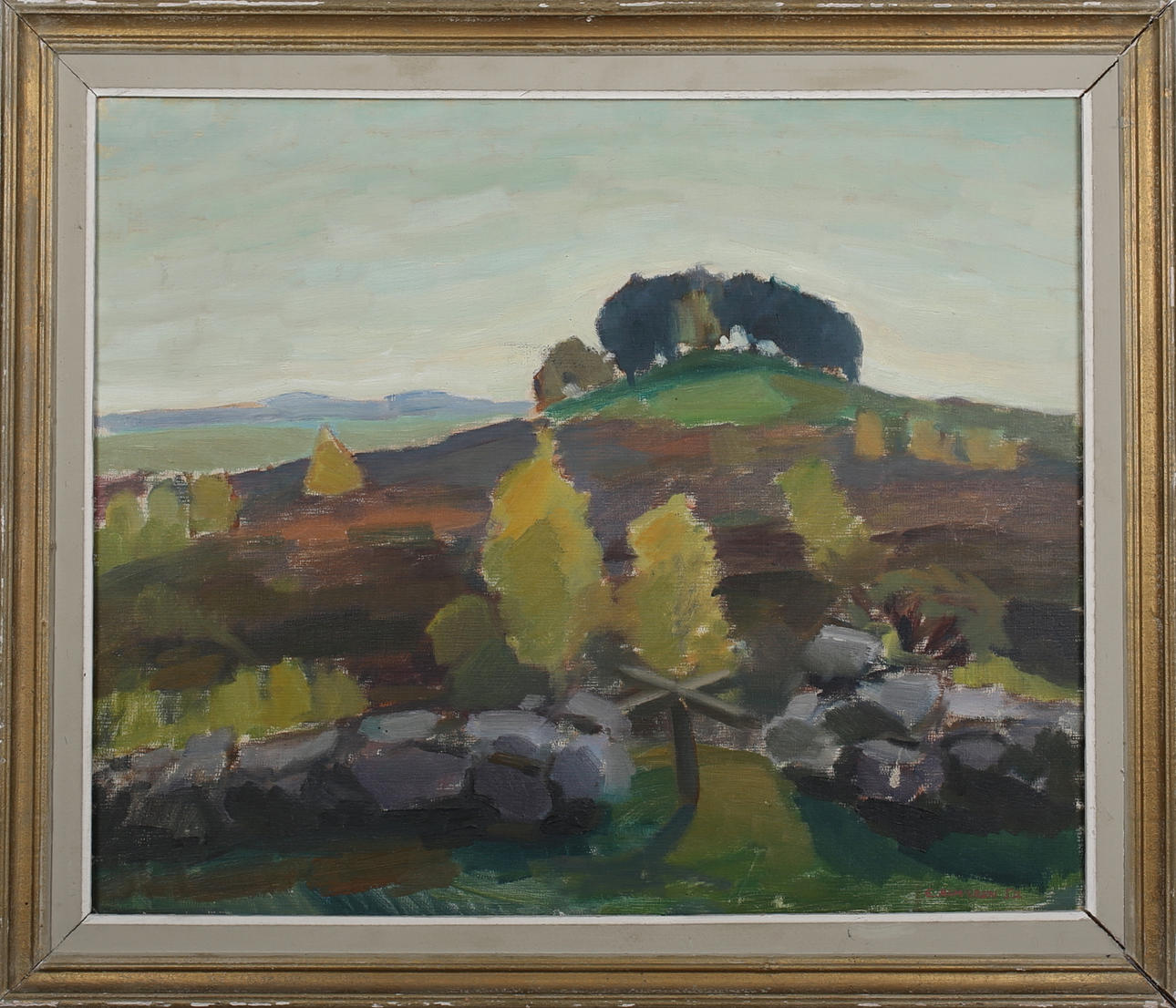 ERIK ALMGREN. Motiv från Österlen. Olja på duk. Signerad E Almgren.