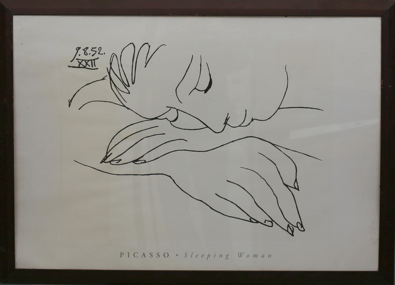 PABLO PICASSO. EFTER. Sleeping woman. Affisch. Osignerad.