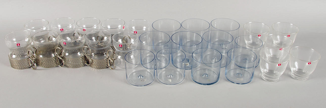 GLAS, Tsaikka och Fiore, Iittala, samt H2O, Boda.