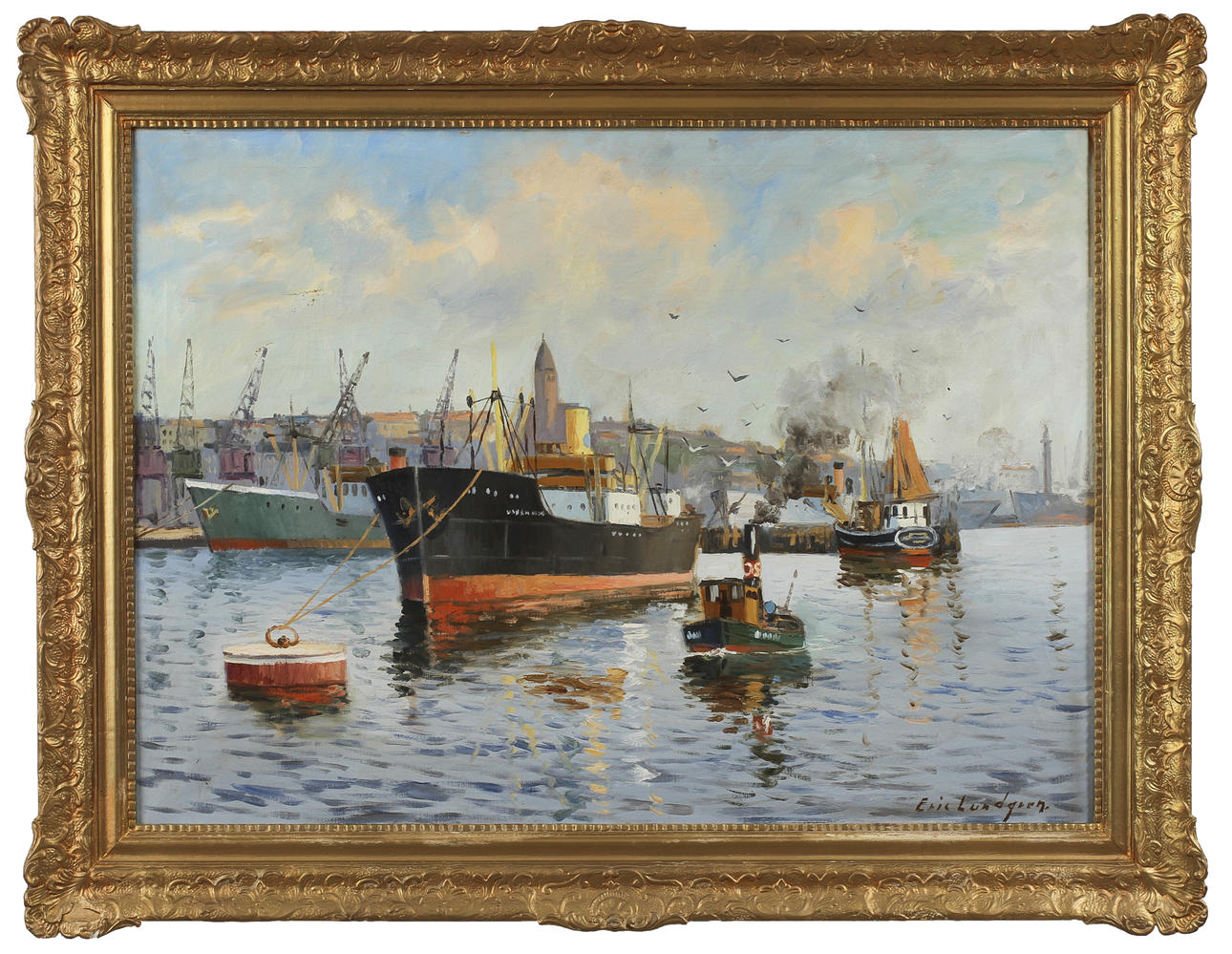 ERIK LUNDGREN. Olja på duk, signerad.