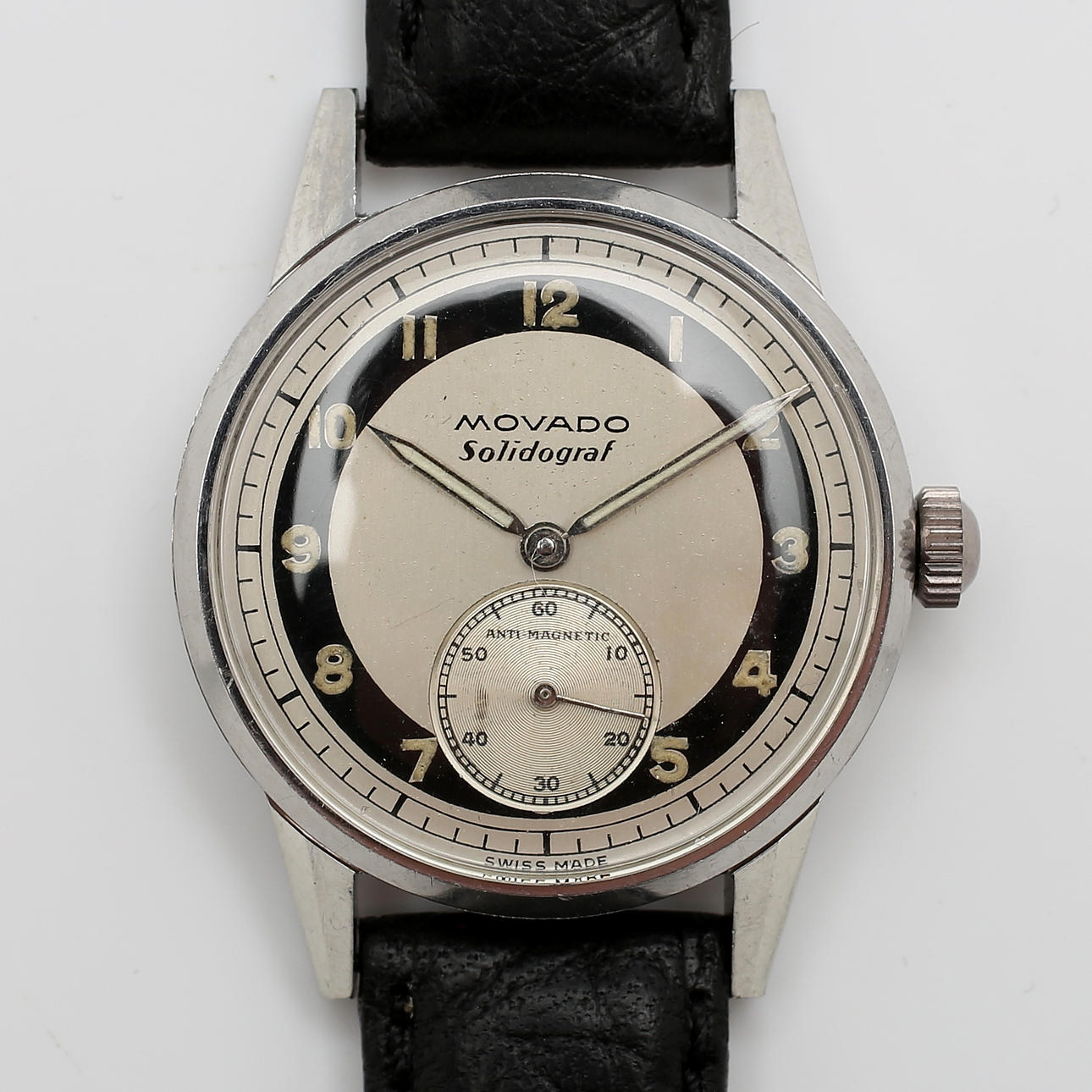 BRACELET WATCH, steel, Movado solidograph.