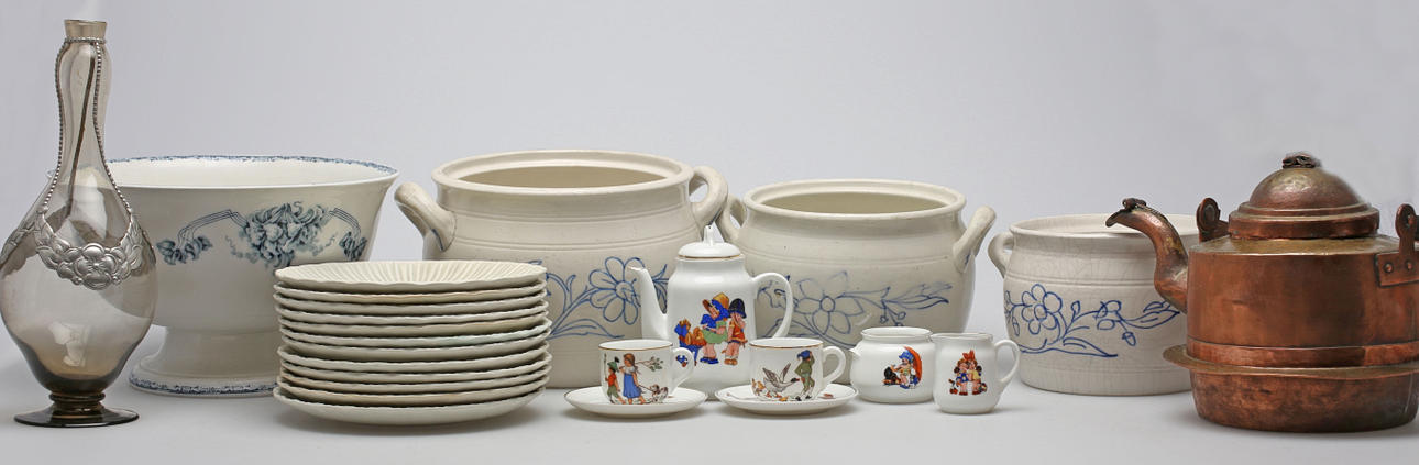 PARTI BLANDAT GODS, keramik, porslin mm.