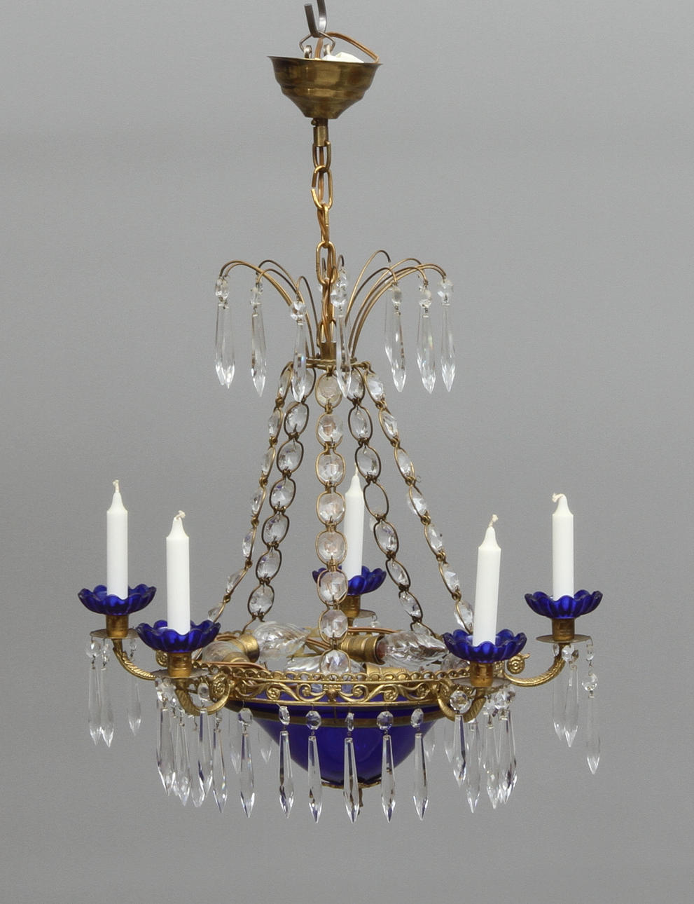 LJUSKRONA, för 5 st ljus, empirestil, 1900-tal.