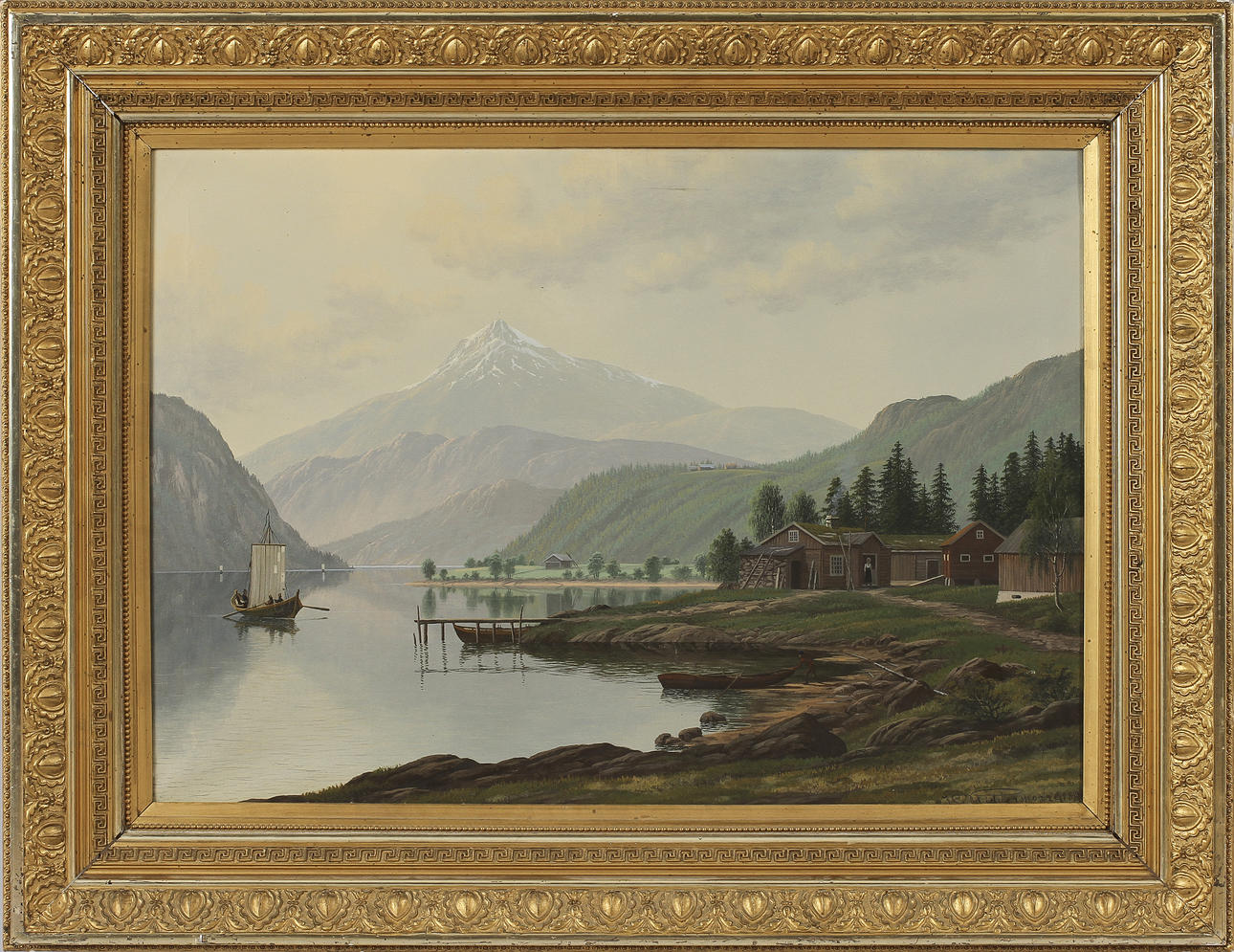 H RIDDARSPORRE. Olja på duk, singerad.