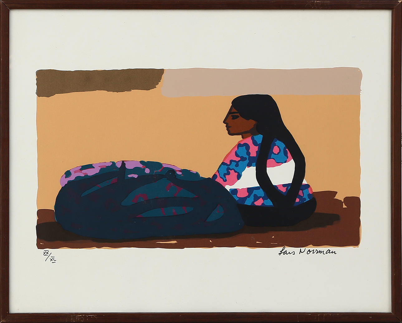 LARS NORRMAN. LITHOGRAPHIE, signiert.