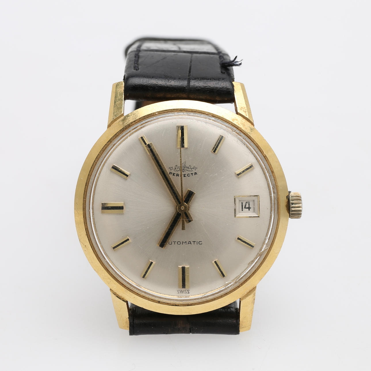 WRIST WATCH, PERFECTA, 18k gold with automatic.