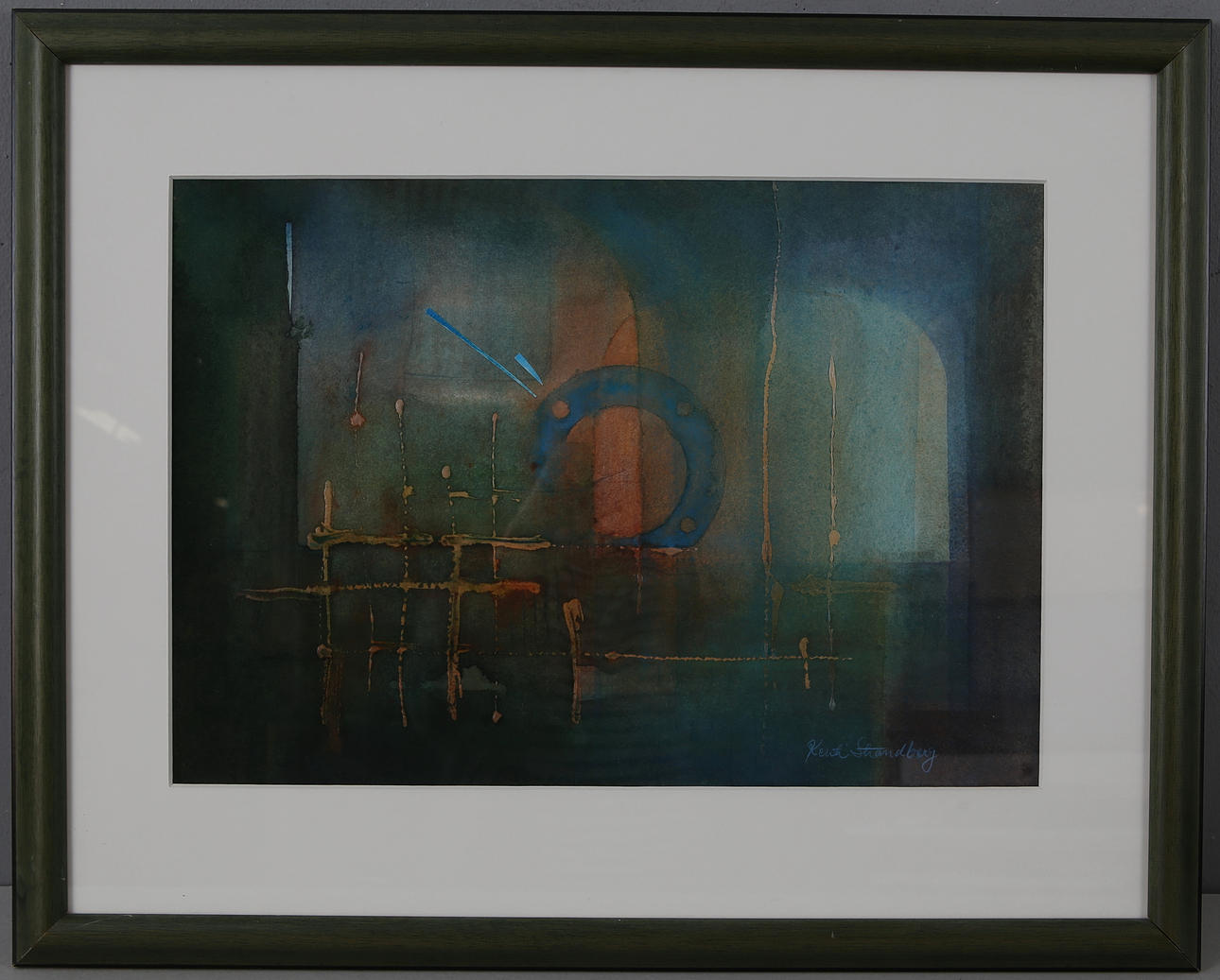 KERSTI STRANDBERG. "Skattgömma I", akvarell, signerad.