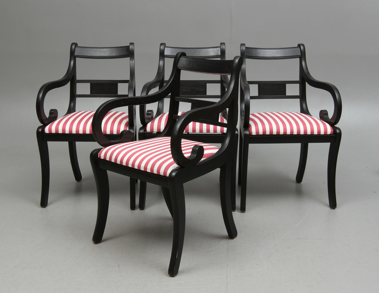 KARMSTOLAR, 4 st, empirestil, 1900-tal.