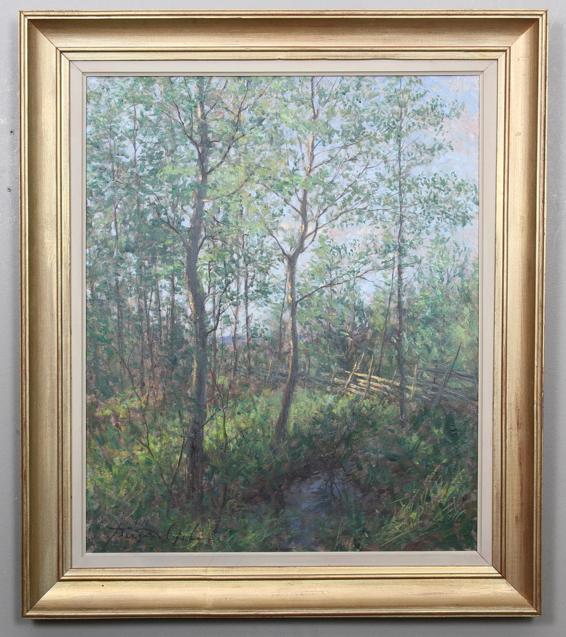 BIRGER HJELM. Olja på pannå, signerad.