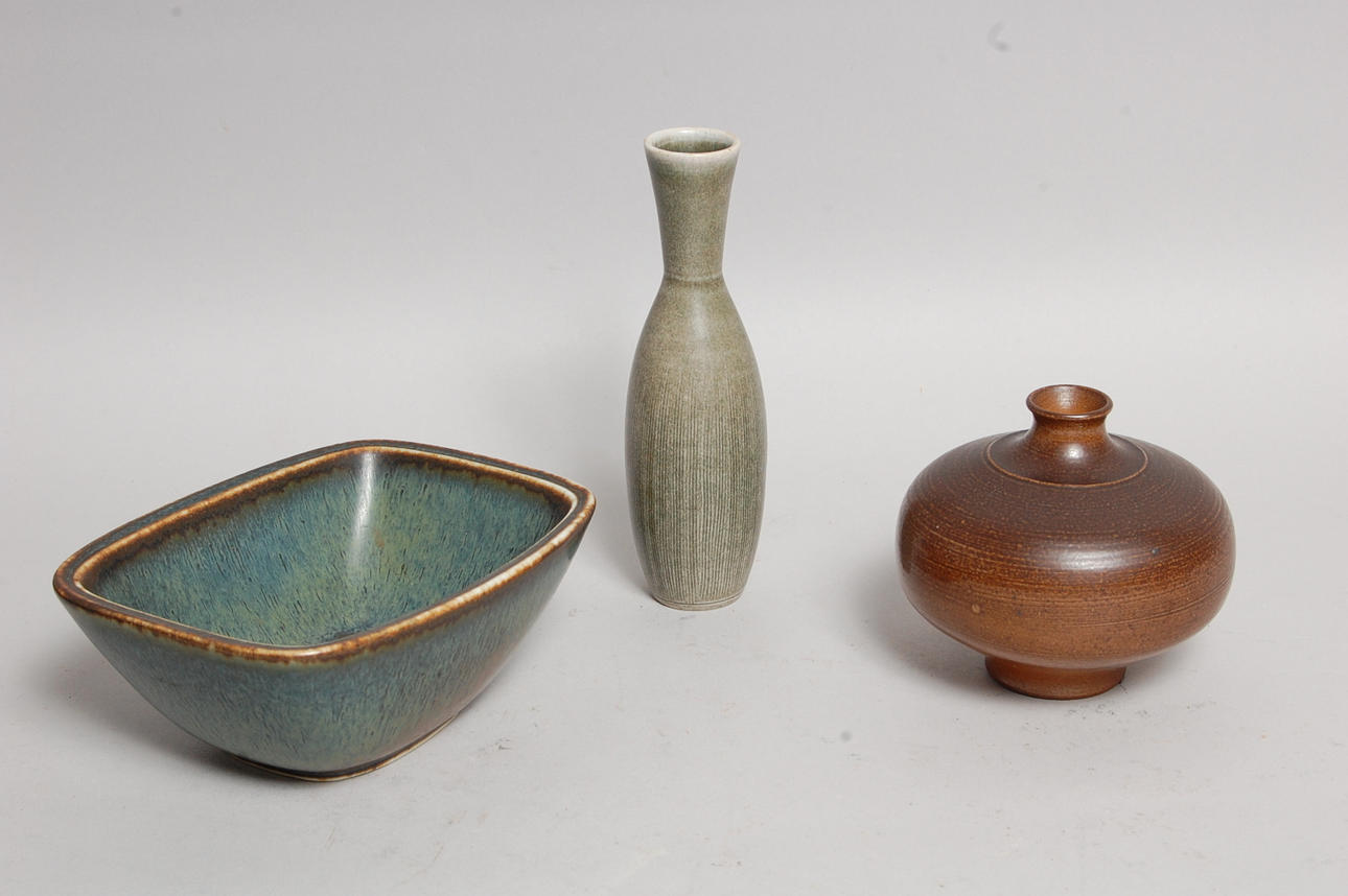 KERAMIK, 3 delar, Höganäs, AJ, Gunnar Nylund.