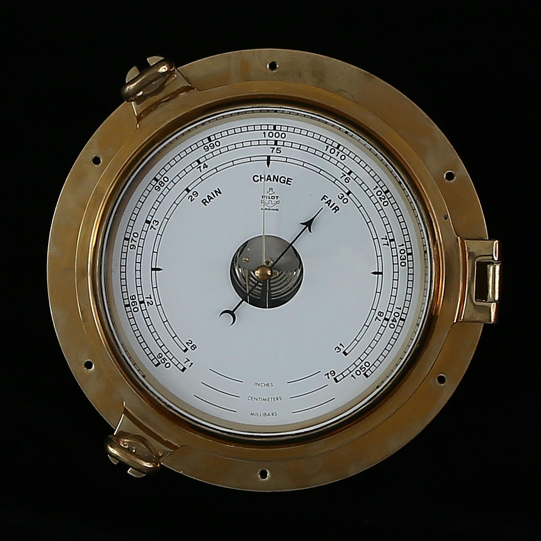 BAROMETER, mässing, 1900-tal.