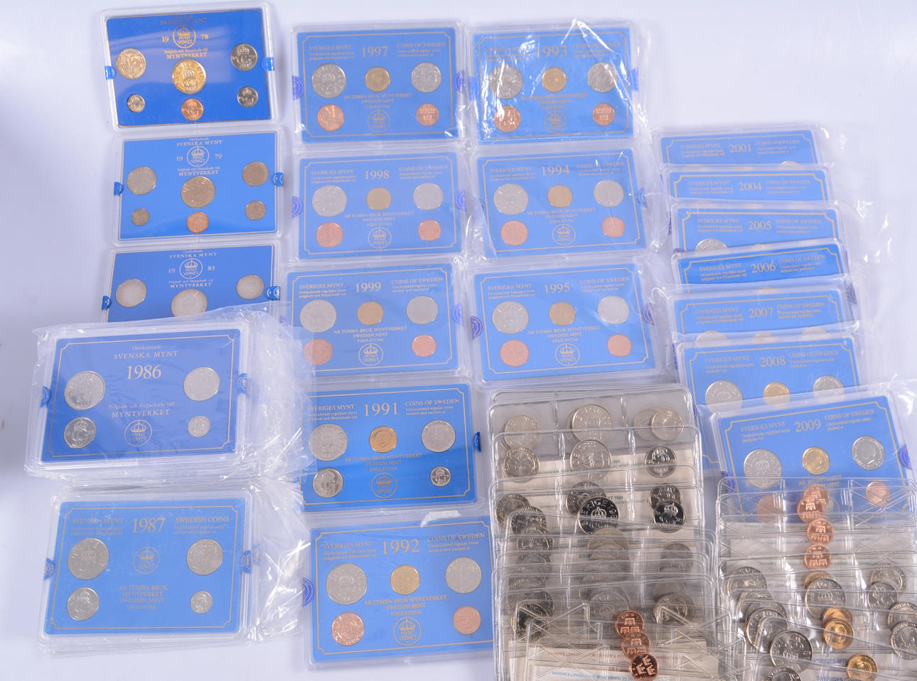 ÅRSSET, 66 st, Myntverkets plomberade årsset.