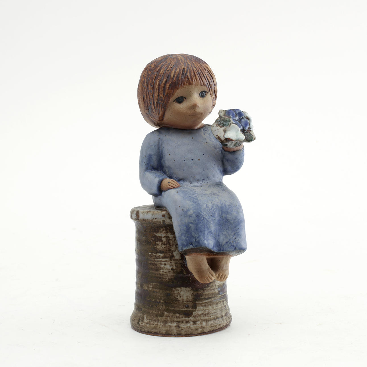 FIGUR, keramik, "Blomsterpige", Lisa Larsson.