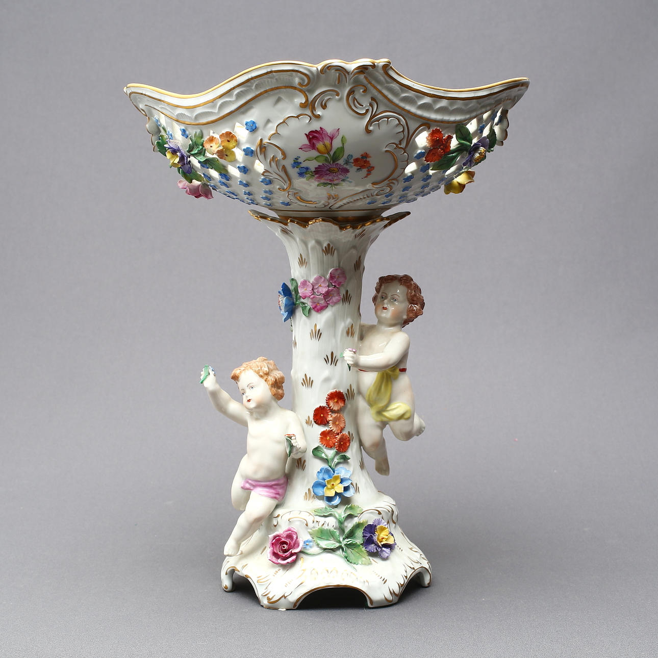 BURDS SET, porcelain SP-Dresden, 1900s.