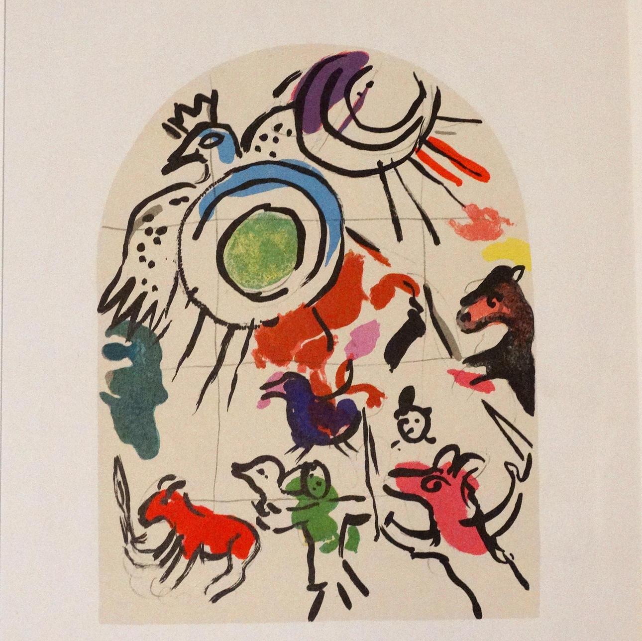 MARC CHAGALL: LITOGRAFI, SÖRJANDE, 1962.