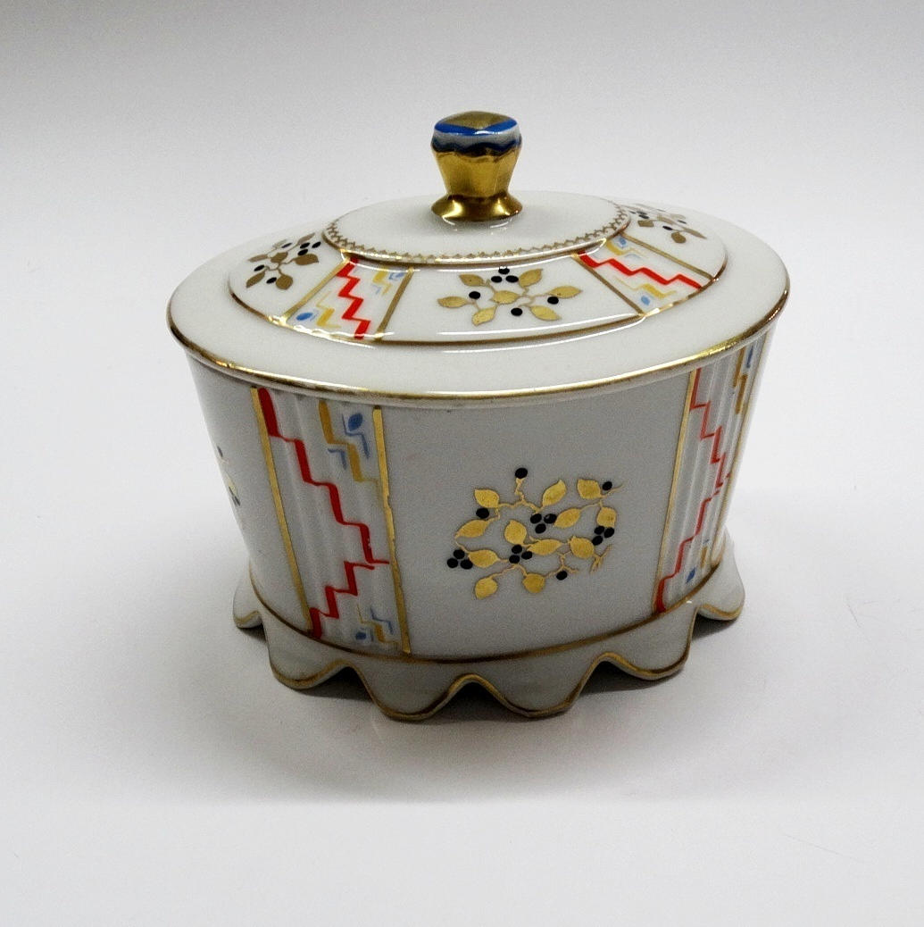 PORZELLANDOSE ART DECO.