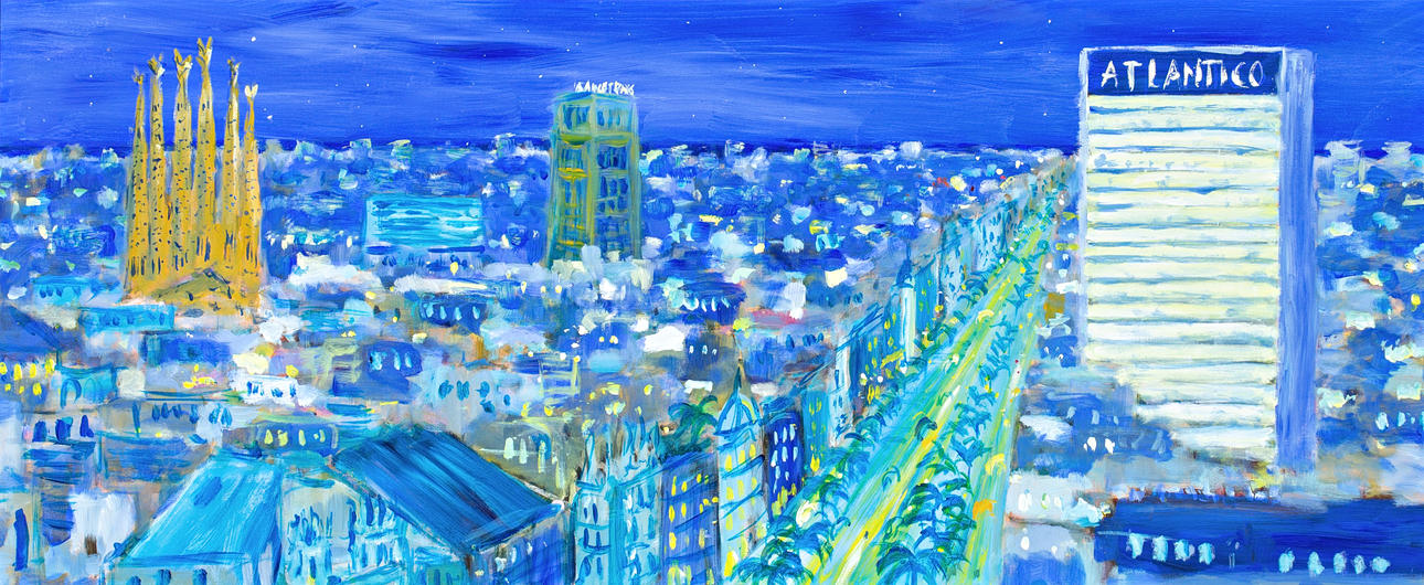 MARC AGUSIL. Utsikt över Barcelona.