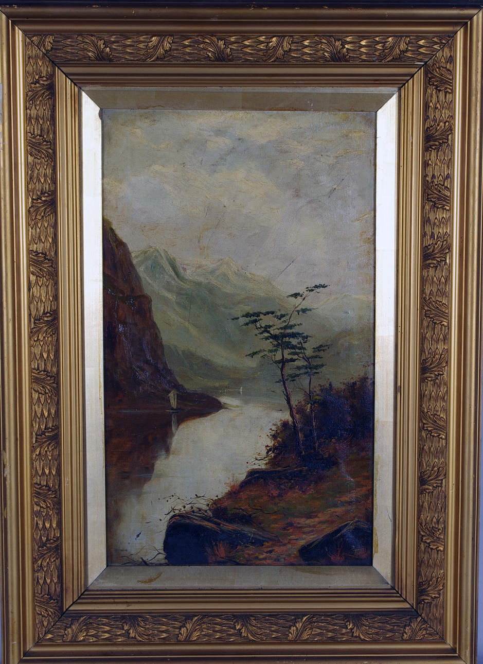 OKÄND KONSTNÄR. Landskap, troligen England, olja på duk, 1800-tal.