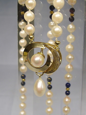 cadenas de oro colgante 333 con perla 6 mm Colgante de oro 333 con 6 mm perla cultivada