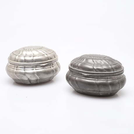 SUGAR BOX, 1 pair, pewter, Rococo, 18th century. Silver & Metals ...