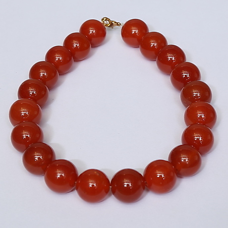 HALSBAND, röd-orange, Agat. Smycken & Ädelstenar - Broscher & Hängen ...